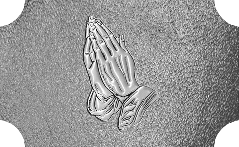 DLP517 516 SL SH SL Silver Praying Hands Shimmer Silver